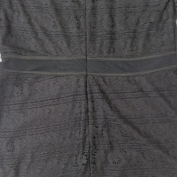 NWT Guess LS Francis Ruffle Lace Dress, Color Black Size 10 - Picture 12 of 16